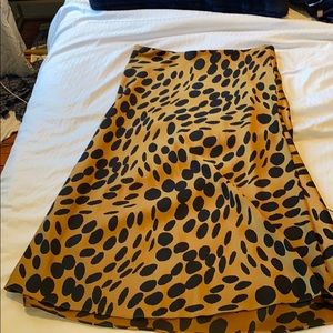 J. Crew Leopard Print Slip Skirt